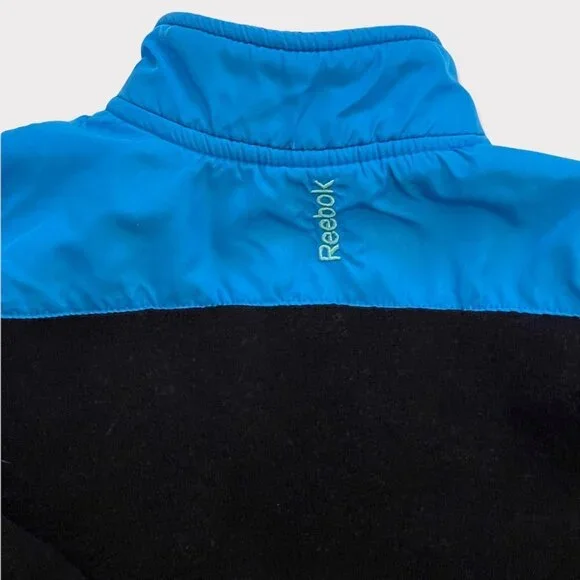 Baby Boys 2T Reebok Fleece Zip Up Jacket Blue Black Aqua - Picture 5 of 5